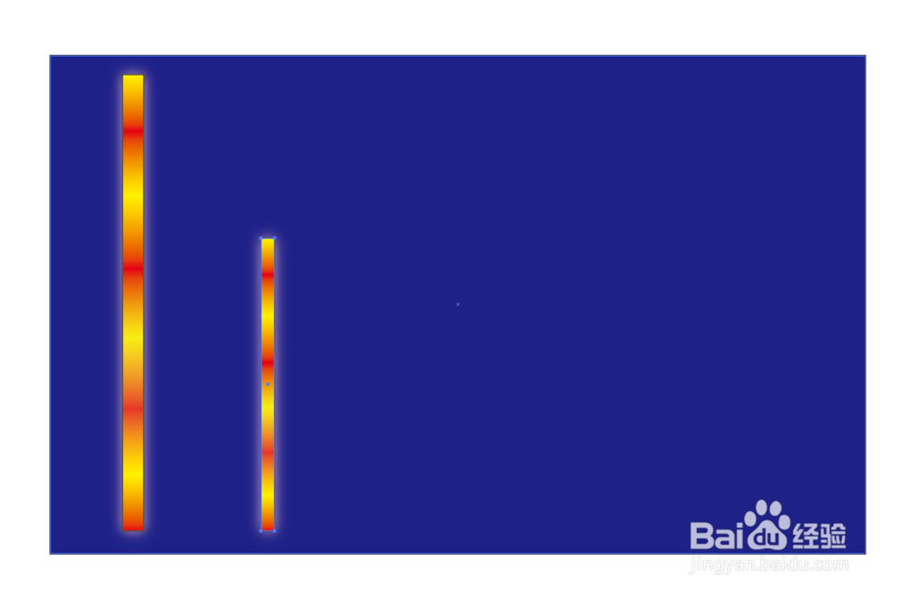 在AI如何制作红黄渐变数码管效果