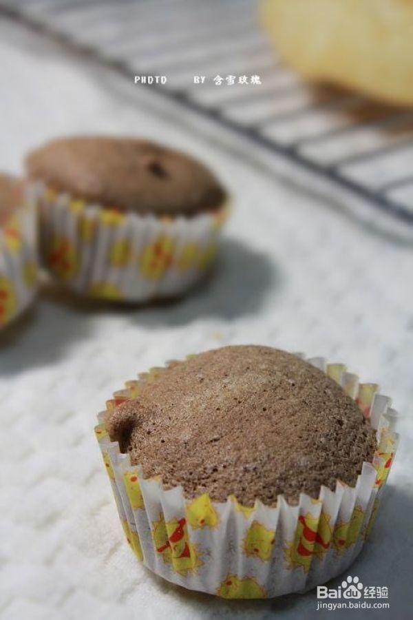 天使也可能是黑的——可可天使杯子蛋糕