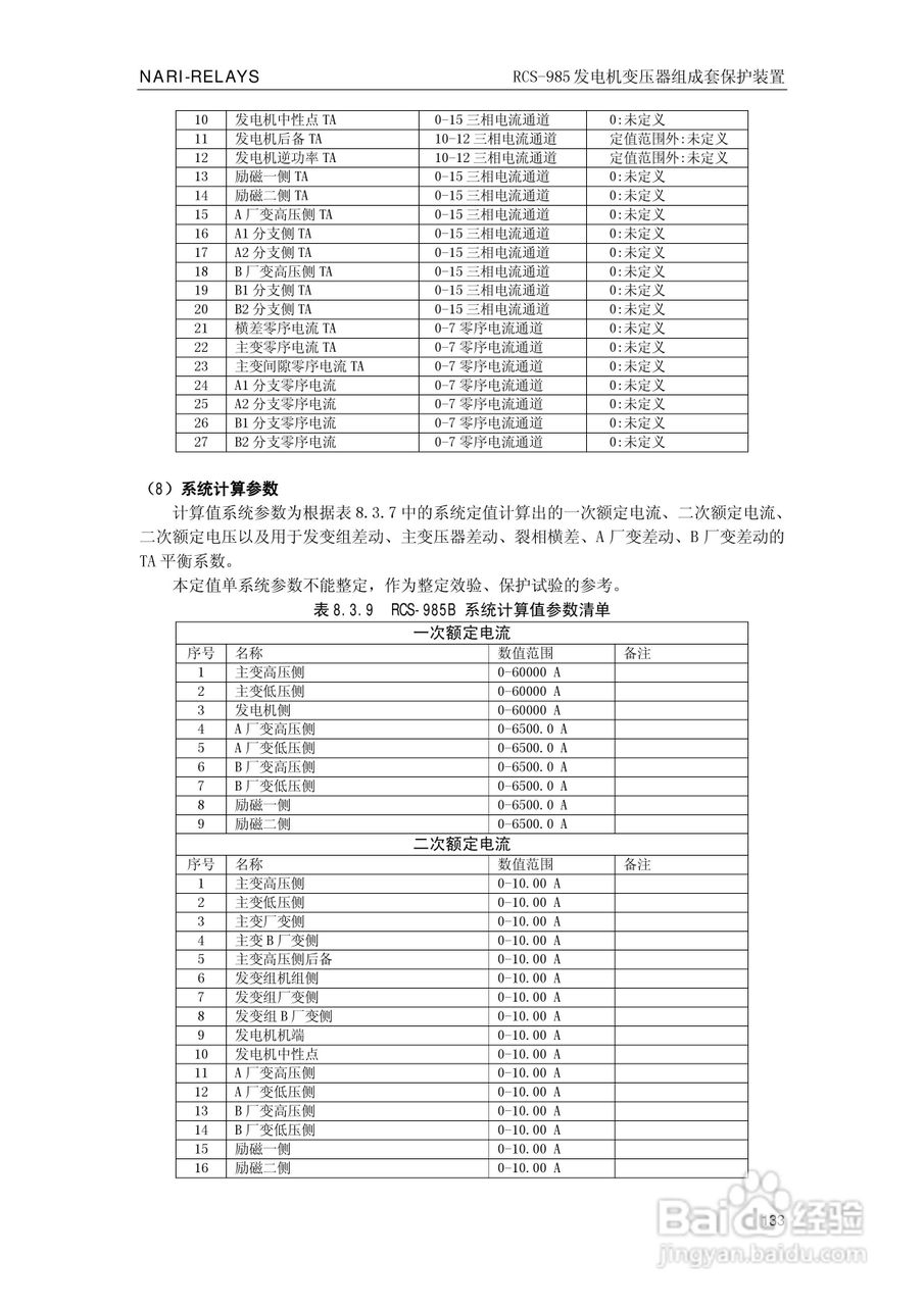 南瑞RCS-985G发电机变压器成套保护装置技术说明书:[14]