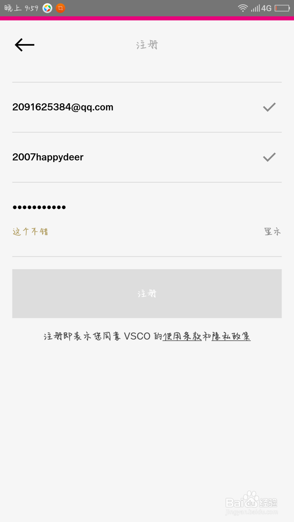 vsco个人资料名称无效 该怎么办？