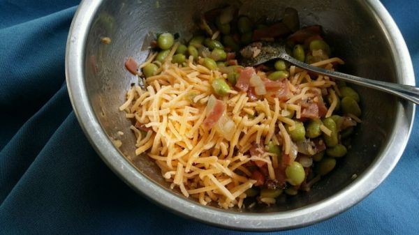 全麦干酪培根毛豆包