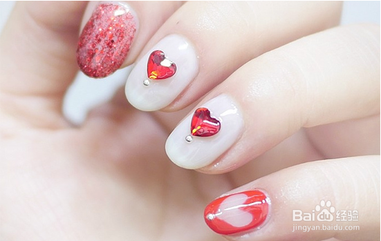 爱心美甲教程图解