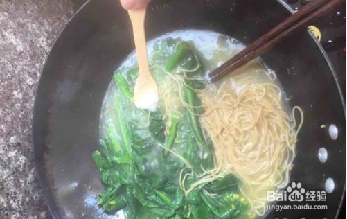 好吃的青菜鸡蛋面