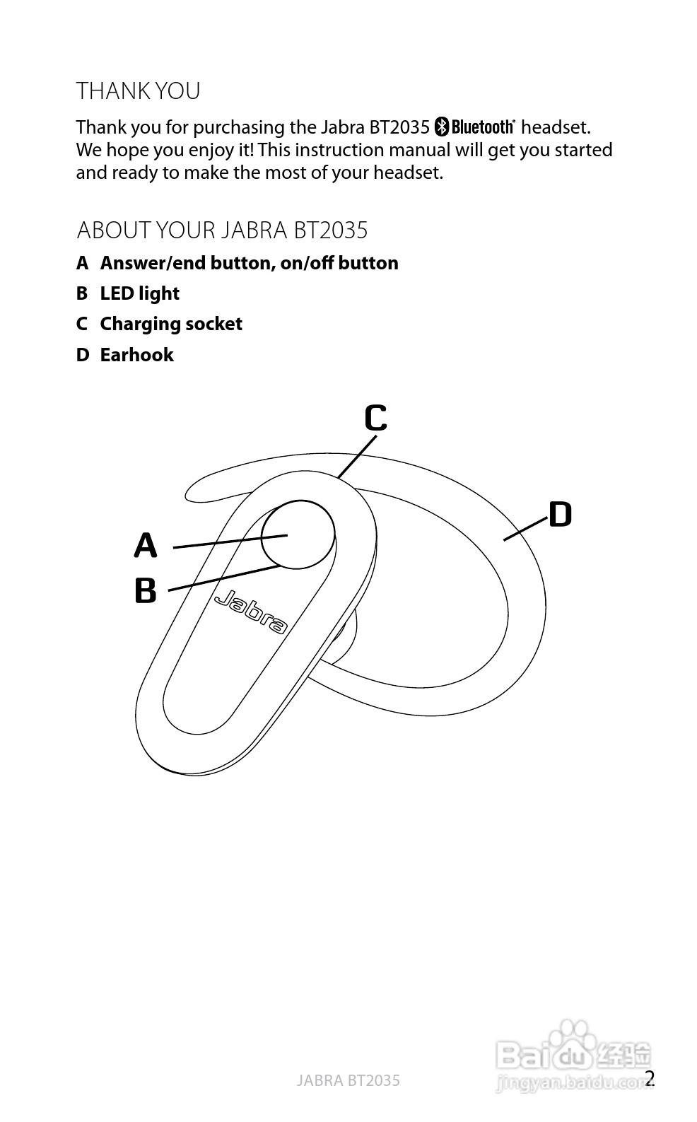 捷波朗BT2035蓝牙耳机使用说明书:[1]