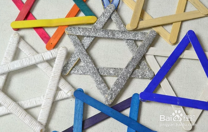 怎么用冰棍制作六芒星