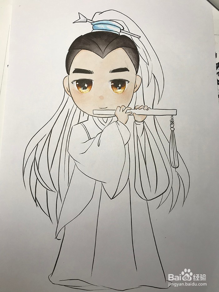 偶像朱一龙怎么画