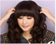 教你自己在家烫梨花头