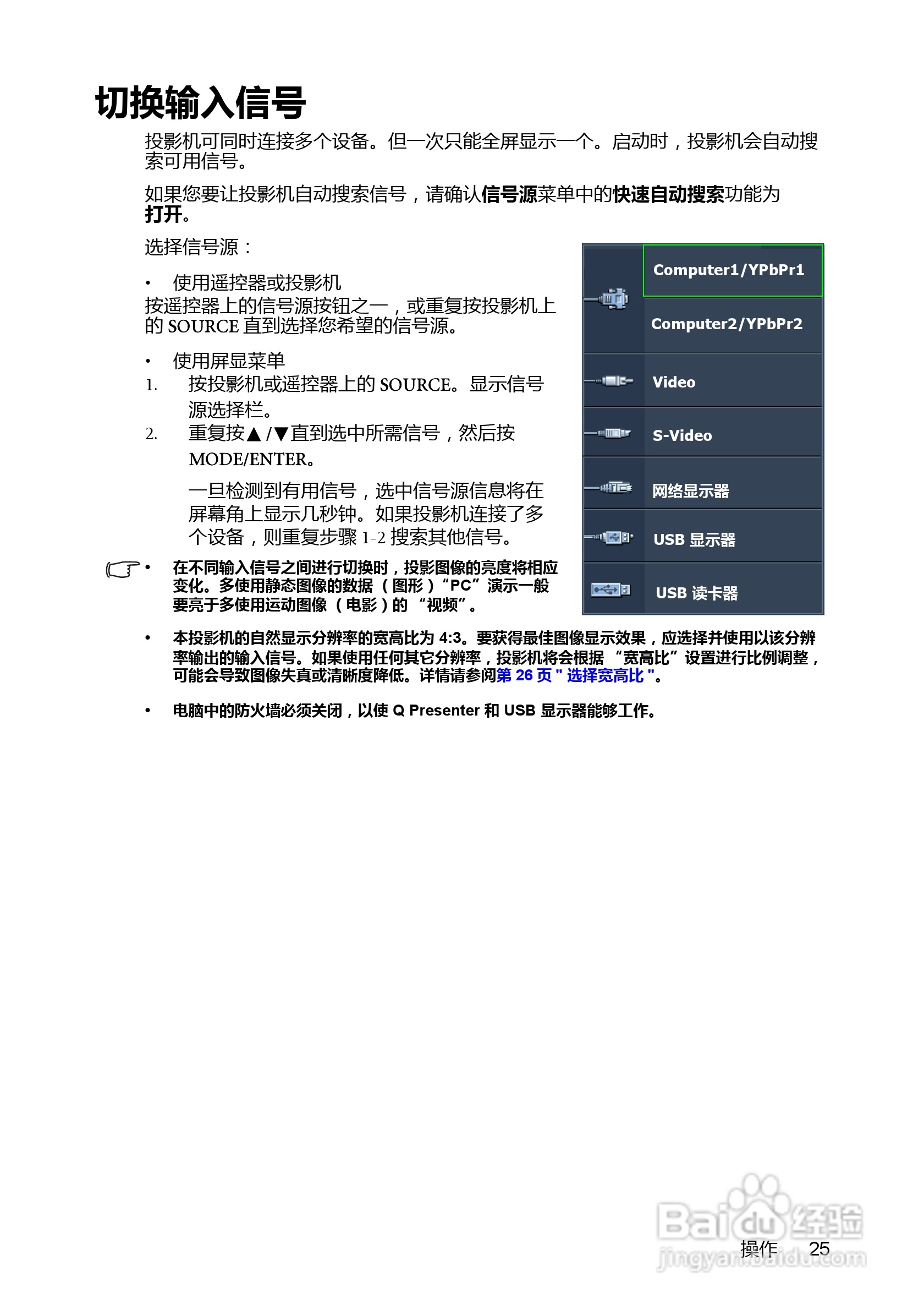 明基MX712UST投影机使用说明书:[3]