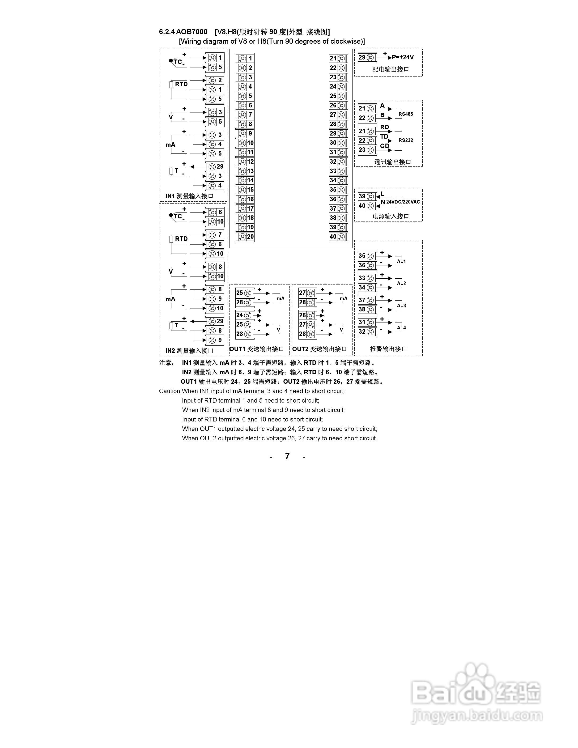 AOT7000 AOB7000智能双回路数字显示控制变送仪说明书:[1]