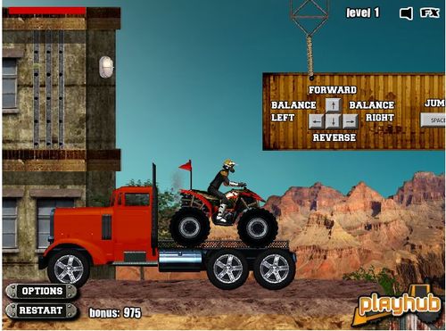 教你玩驾驶技巧小游戏(ATV破坏者)