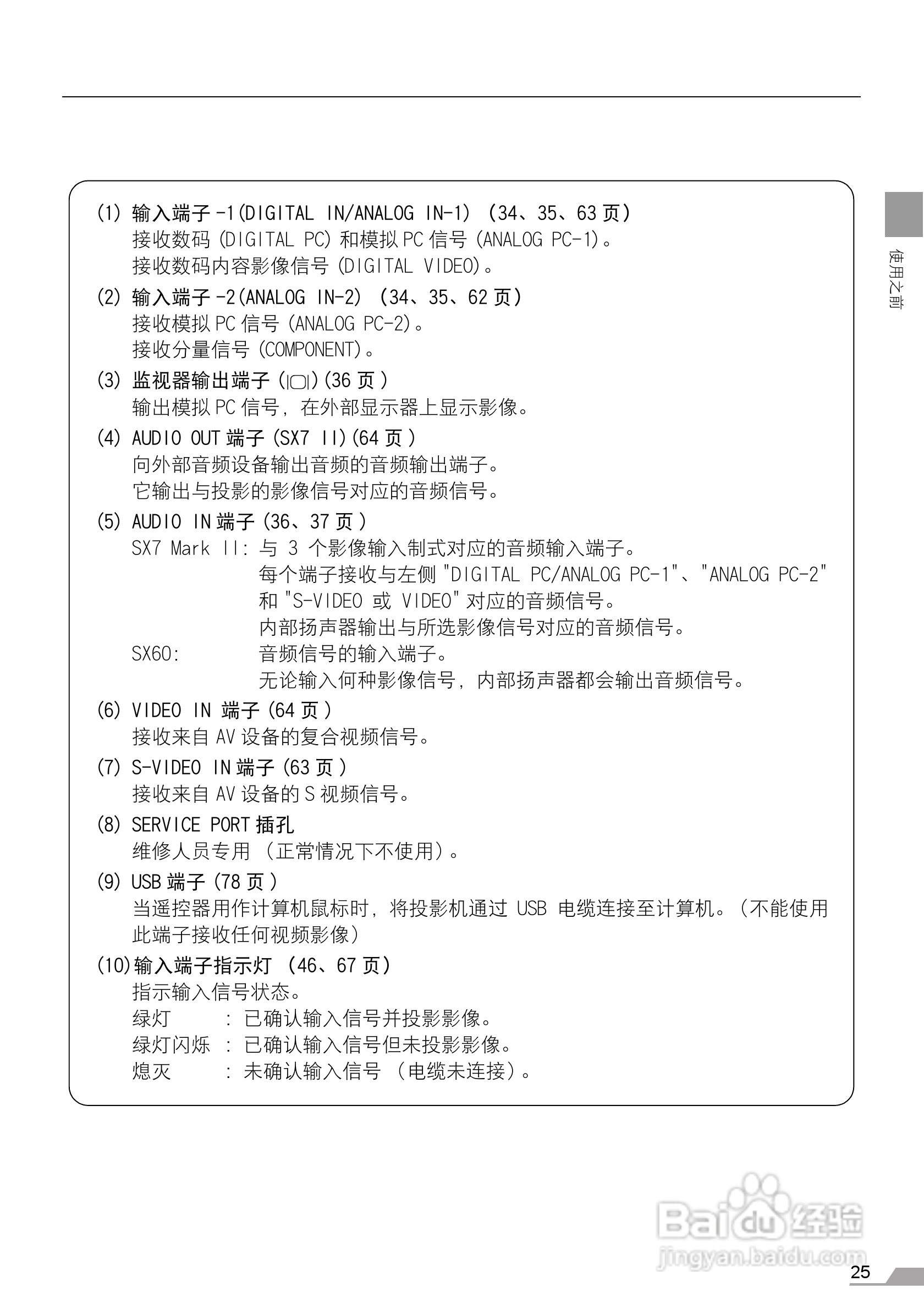 佳能SX7 MarkII投影仪使用说明书:[3]
