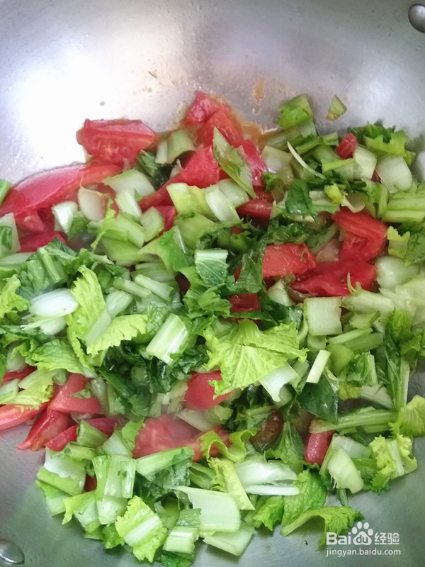 特色新法西红柿炒小白菜