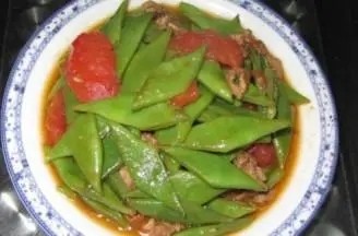 西红柿炒扁芸豆