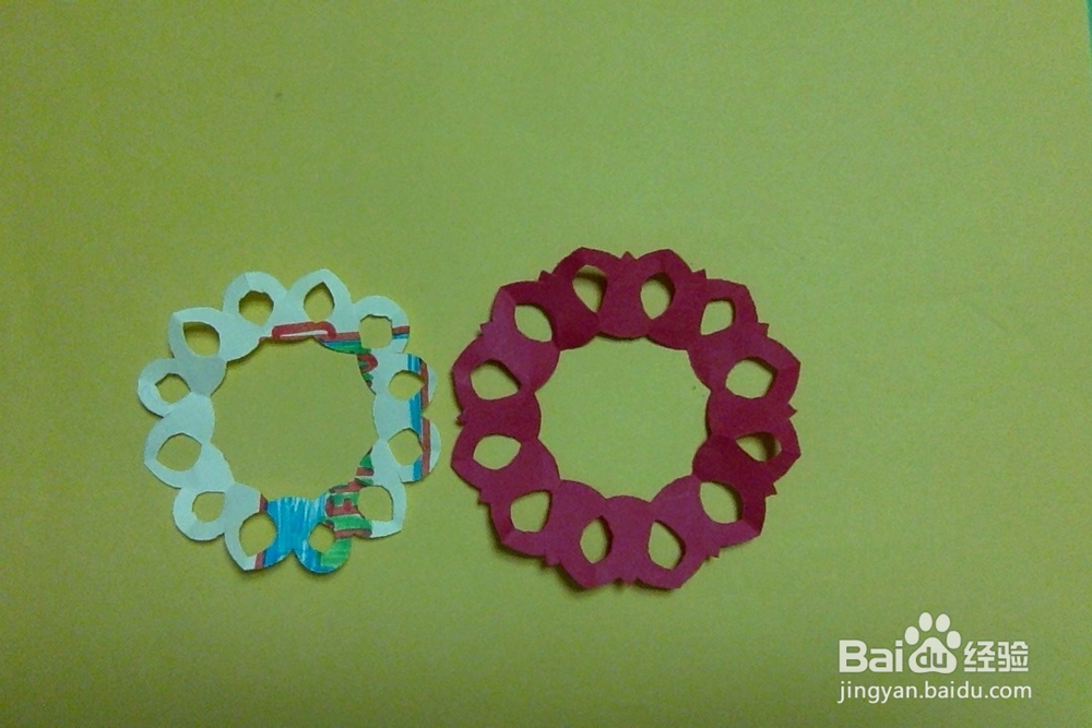 手工剪纸怎么剪对称花环的剪法简单入门花环纹样