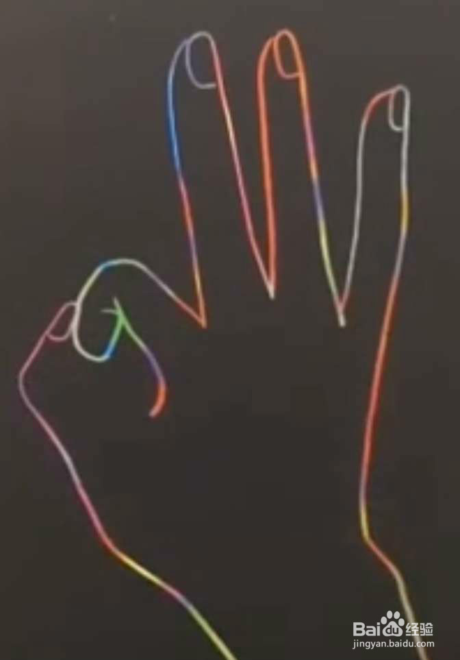 简笔画OK手势怎么画