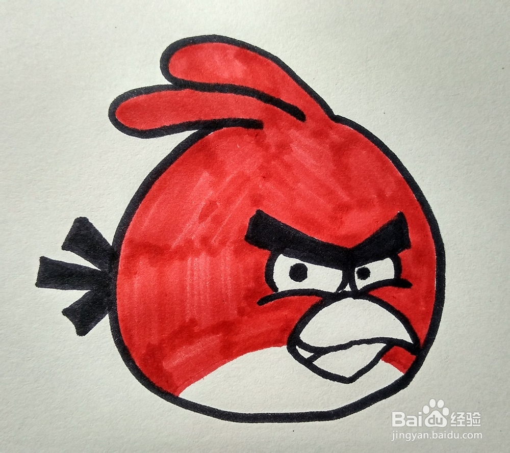 儿童简笔画：愤怒的小鸟