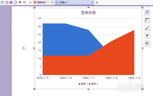 在WPS中如何插入面积图