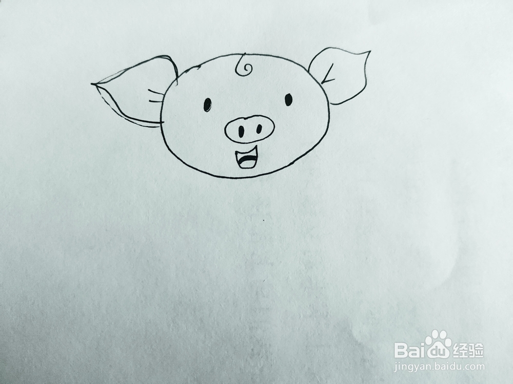 手拿中国结的可爱小猪简笔画怎么画呢？