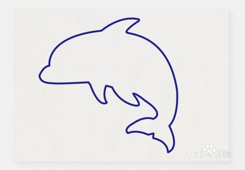 海豚怎样画 海豚的画法 教儿童画海豚的方法 百度经验