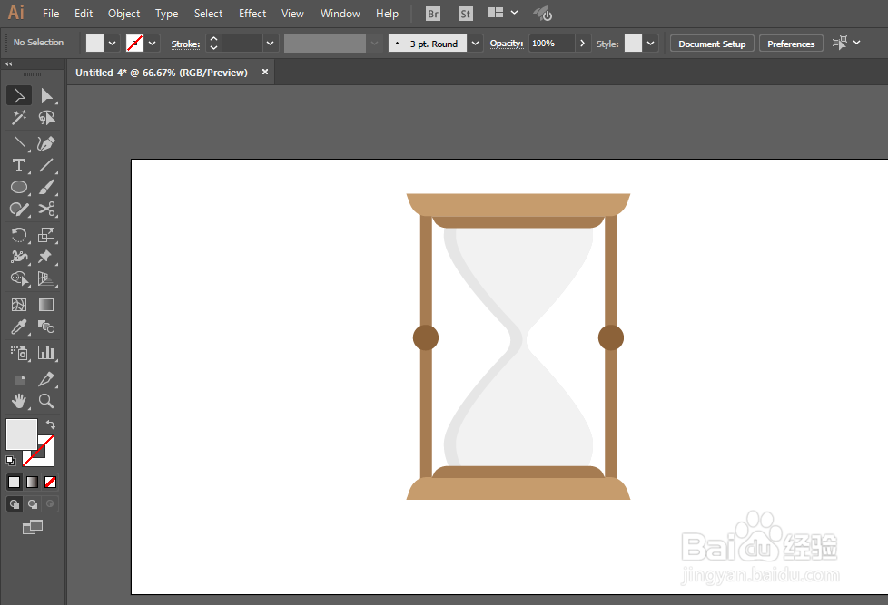 如何用ILLUSTRATOR绘制沙漏