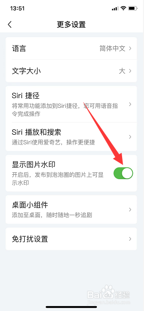 爱奇艺怎么开启显示图片水印