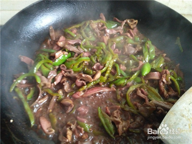 家常菜青椒炒鸡胗