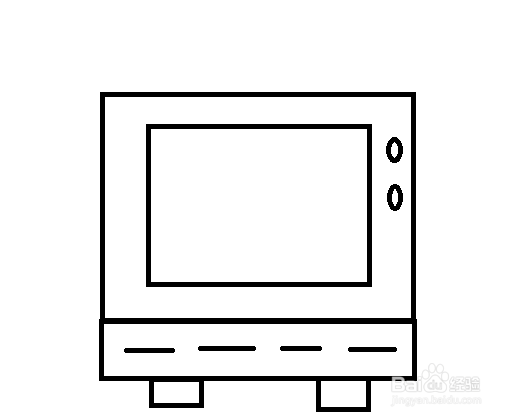 如何画电视机的简笔画