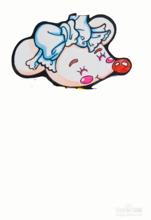 漂亮的老鼠公主的简笔画