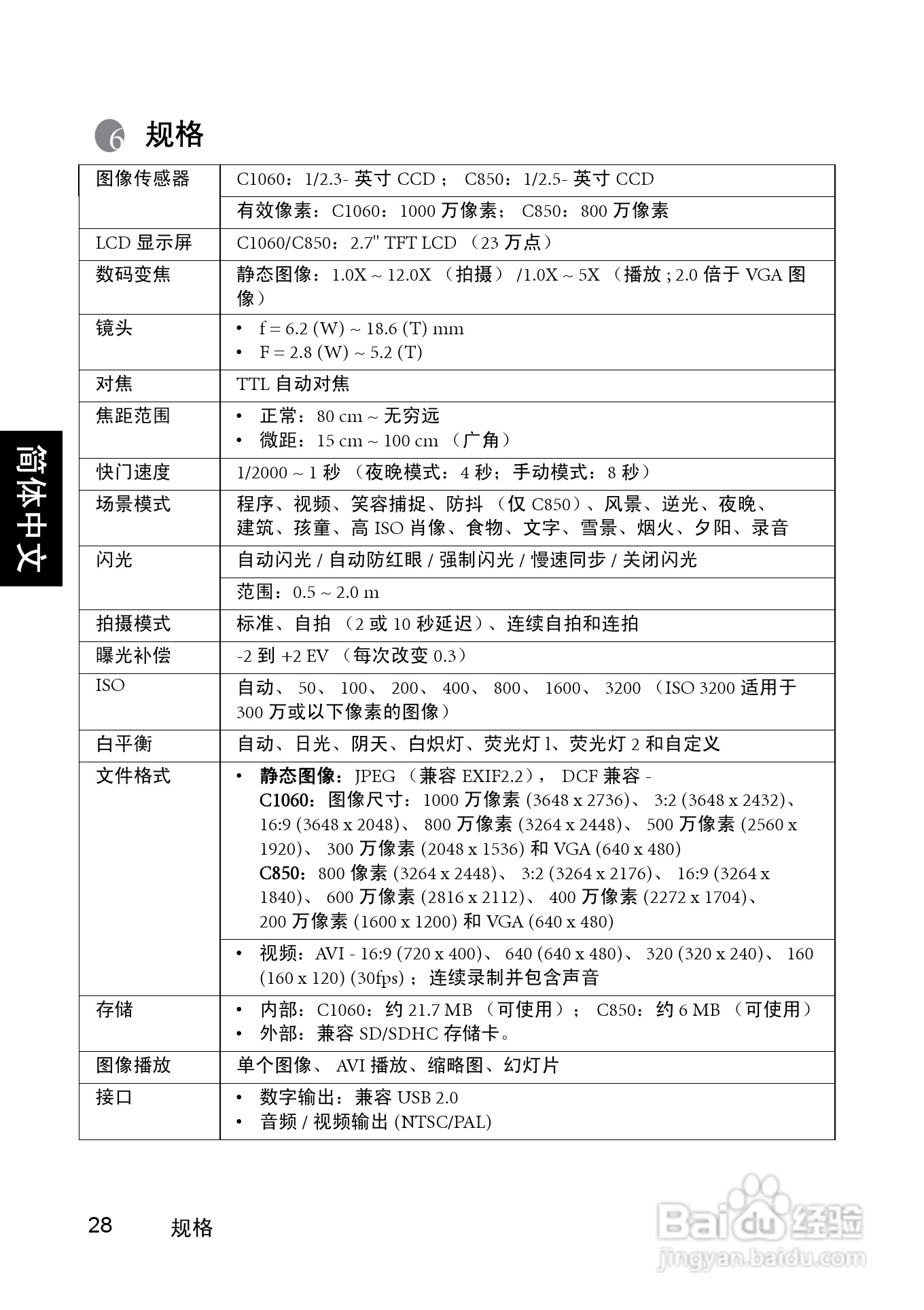 明基DC C1060数码相机使用说明书:[4]