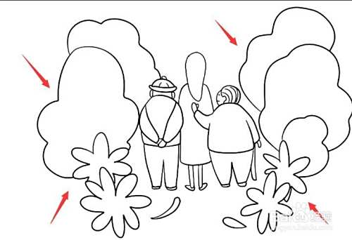 重阳节习俗登高远望的简笔画怎么画