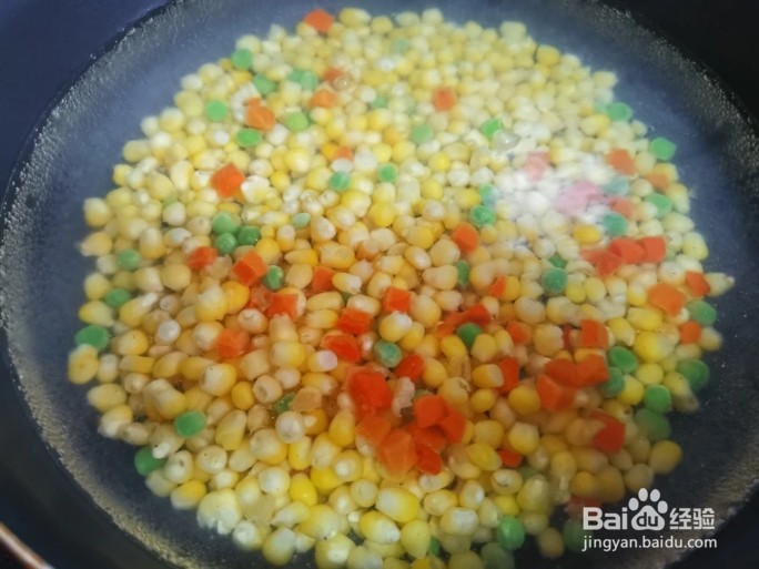 三色炒虾仁的做法