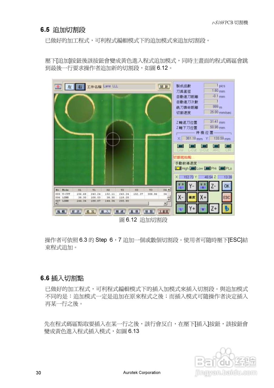 Aurotek Y-S168SA 2-Slide PCB切割机使用手册:[4]