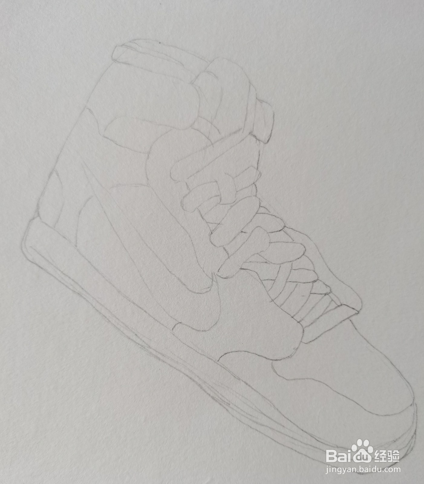 怎样画简笔画——AJ鞋