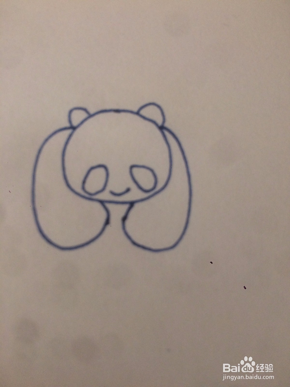 怎么教宝宝简单的画一只可爱的熊猫简笔画