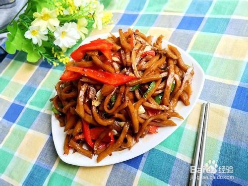 红椒豆腐丝的做法