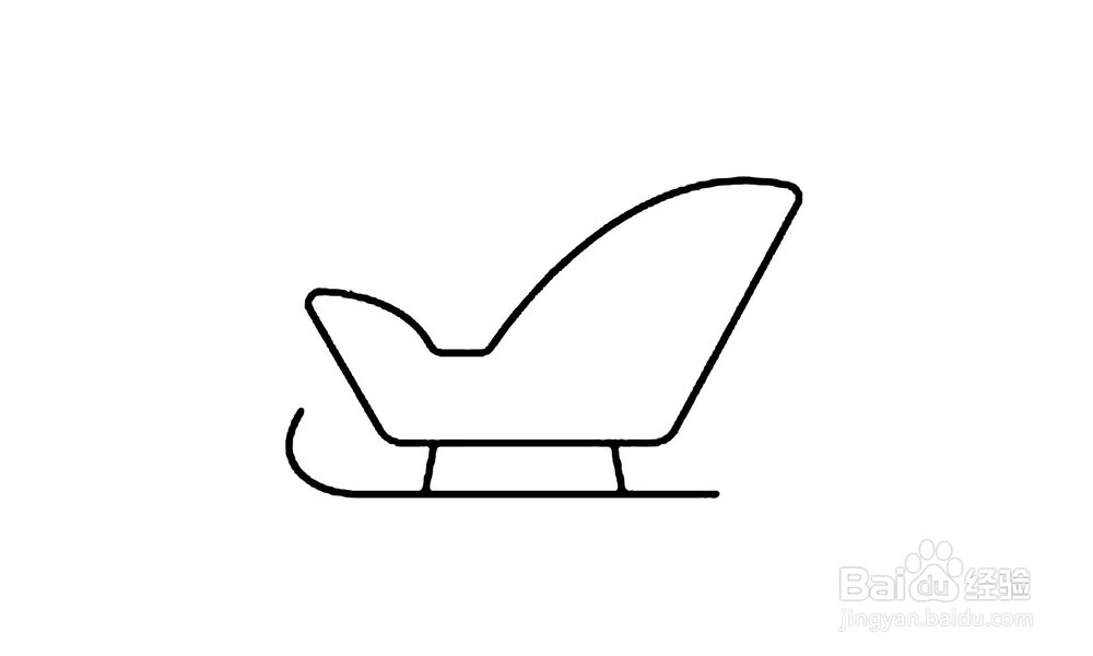 如何画出一个绿色的雪橇?