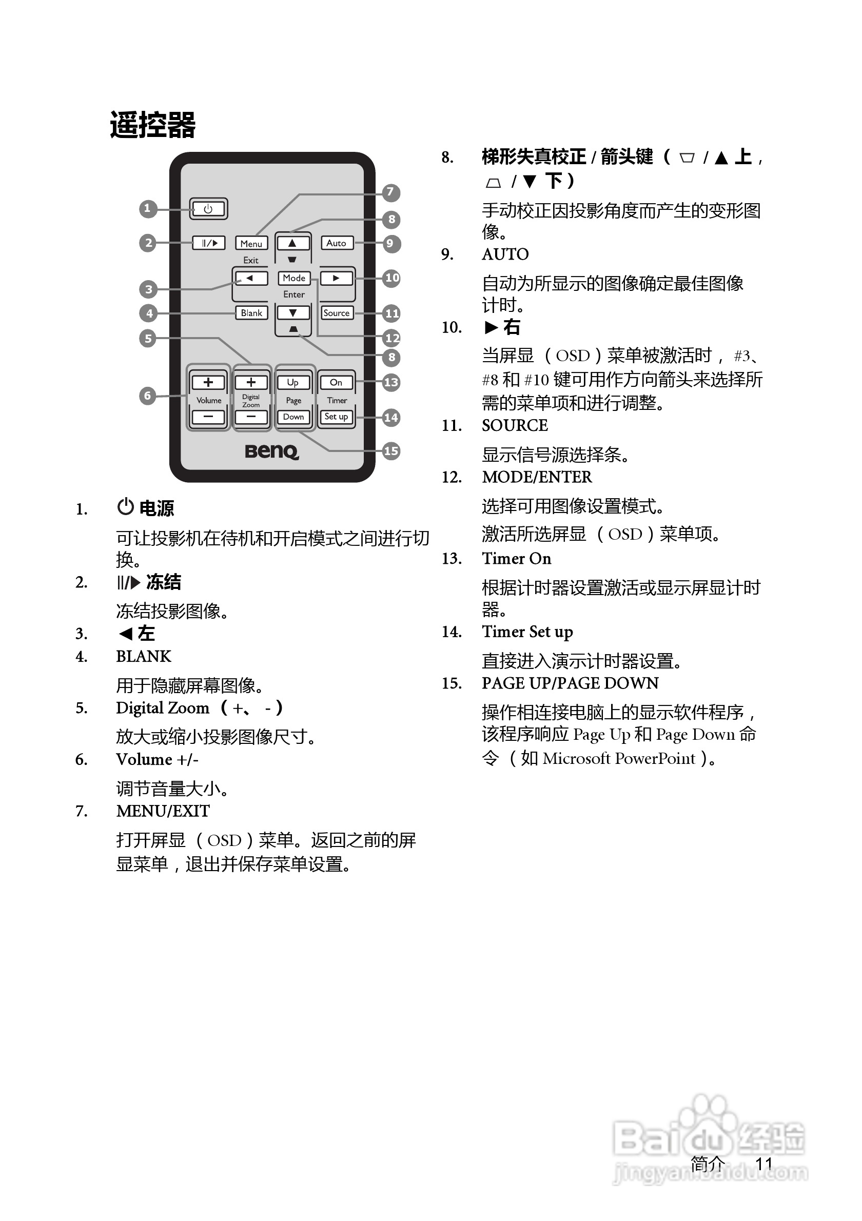 明基MS500投影机使用说明书:[2]