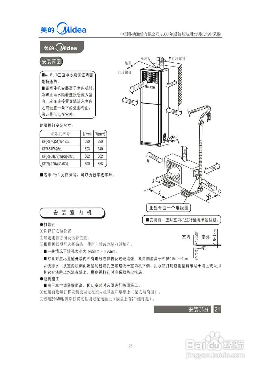美的KFR-120W/S-571L空调器安装使用说明书:[3]