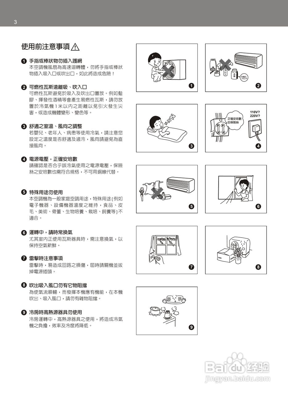 声宝AM-KY20DC型分离式冷暖气机说明书:[1]