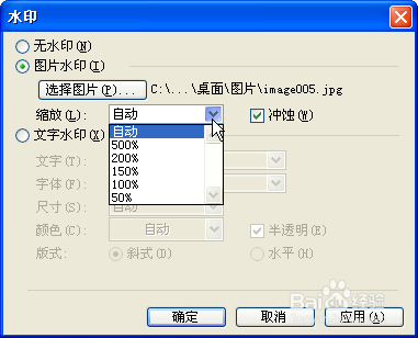 word文档添加文字和图片水印教程
