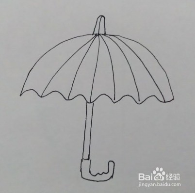 简笔画:雨伞。怎么画雨伞