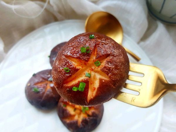 烤香菇#10分钟早餐大挑战#