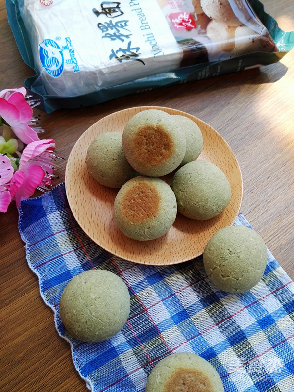 抹茶椰蓉麻糬小面包