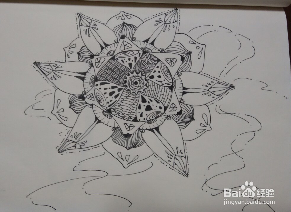 花卉类黑白装饰画绘画技法