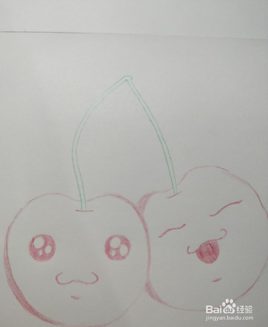 简笔画之小樱桃