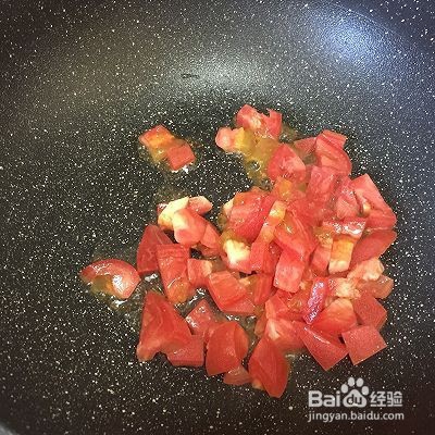 美味的番茄海鲜意面