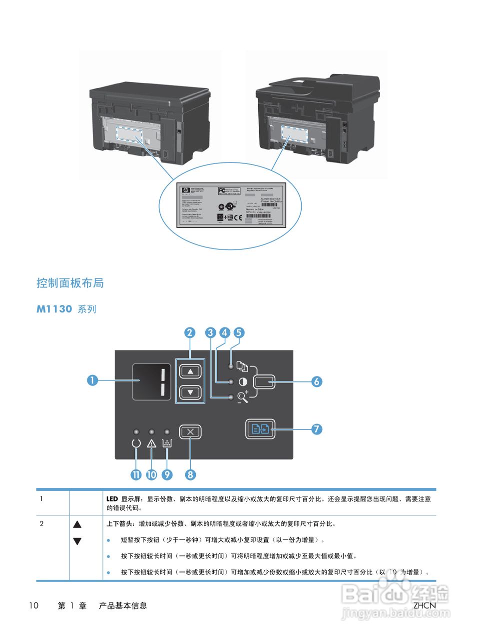 惠普 LASERJET PROFESSIONAL M1130一体机说明书:[3]