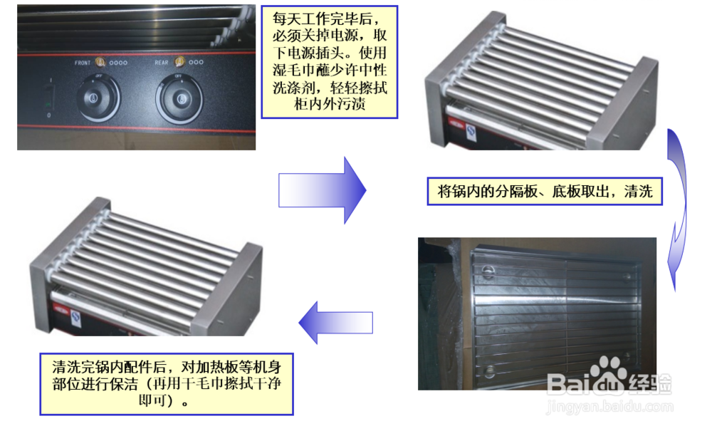 烤肠机设备清洗
