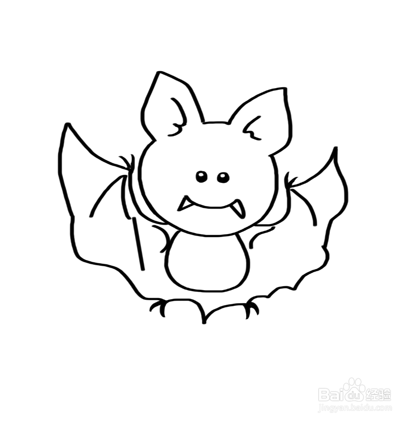 小蝙蝠简笔画 简单图片