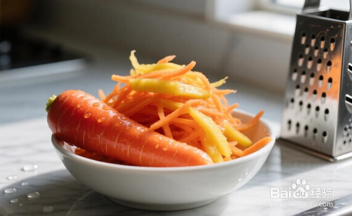 家常凉拌菜：胡萝卜丝拌金针菇